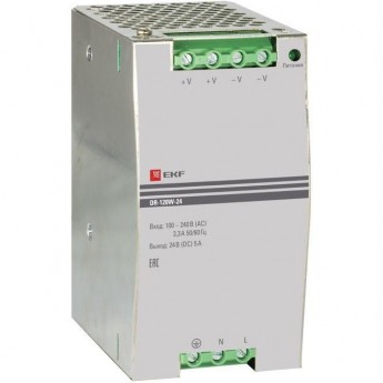 Блок питания EKF 24В DR-120W-24 Блок питания EKF 24В DR-120W-24