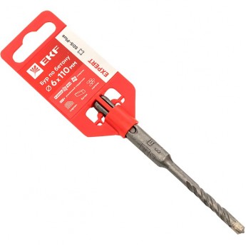 Бур по бетону EKF EXPERT SDS-plus 6х110 мм (4 резца) (4S спираль) Бур по бетону EKF EXPERT SDS-plus 6х110 мм (4 резца) (4S спираль)