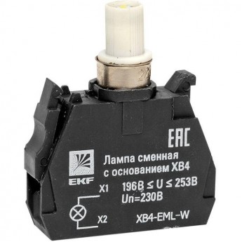 Лампа сменная EKF PROXIMA XB4-EML-W с основанием XB4 белая 230В