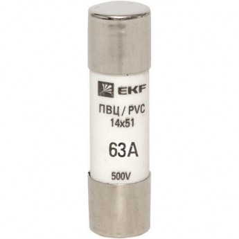 Плавкая цилиндрическая вставка EKF ПВЦ 14х51 63А 10 шт
