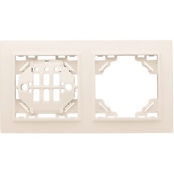 Рамка 2-местная EKF BASIC МИНСК горизонтальная бежевый