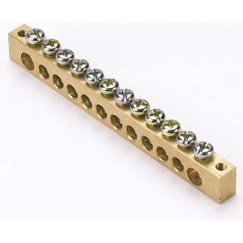 Шина EKF PROXIMA PEN "ноль-земля" 8х12мм 12 отверстий латунь Шина EKF PROXIMA PEN "ноль-земля" 8х12мм 12 отверстий латунь