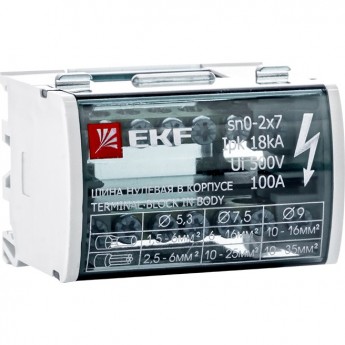 Шина нулевая в корпусе EKF PROXIMA 2х7 Шина нулевая в корпусе EKF PROXIMA 2х7