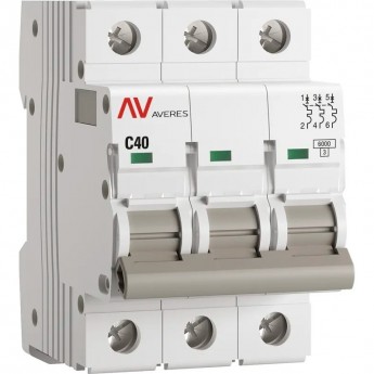 Выключатель автоматический EKF AVERES AV-6 3P 40A (C) 6kA